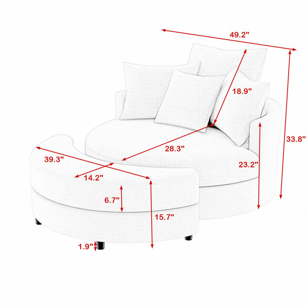 Cuddle discount chair dimensions